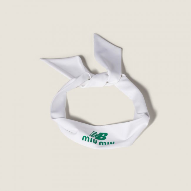 Miu Miu Stretch technical jersey band - White/Green