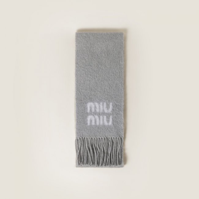Miu Miu Wool and mohair scarf - Grey