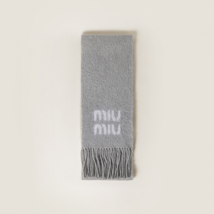Miu Miu Wool and mohair scarf - Grey