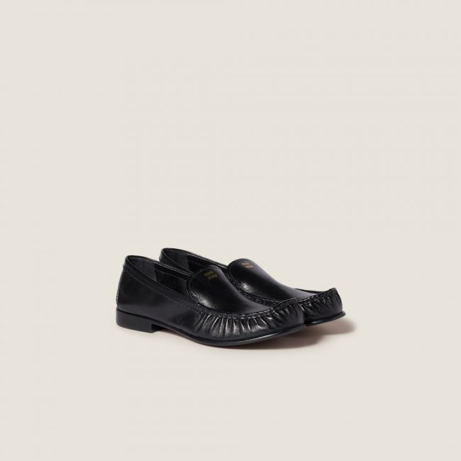 Miu Miu Buffalo leather loafers Black
