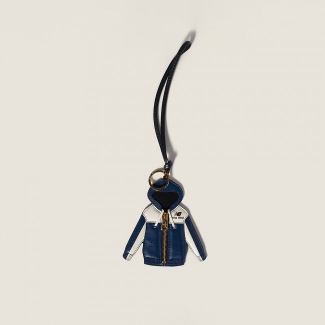 Miu Miu Leather keyring trick - Bluette