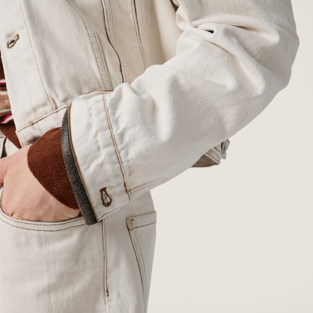 Miu Miu Denim blouson jacket White