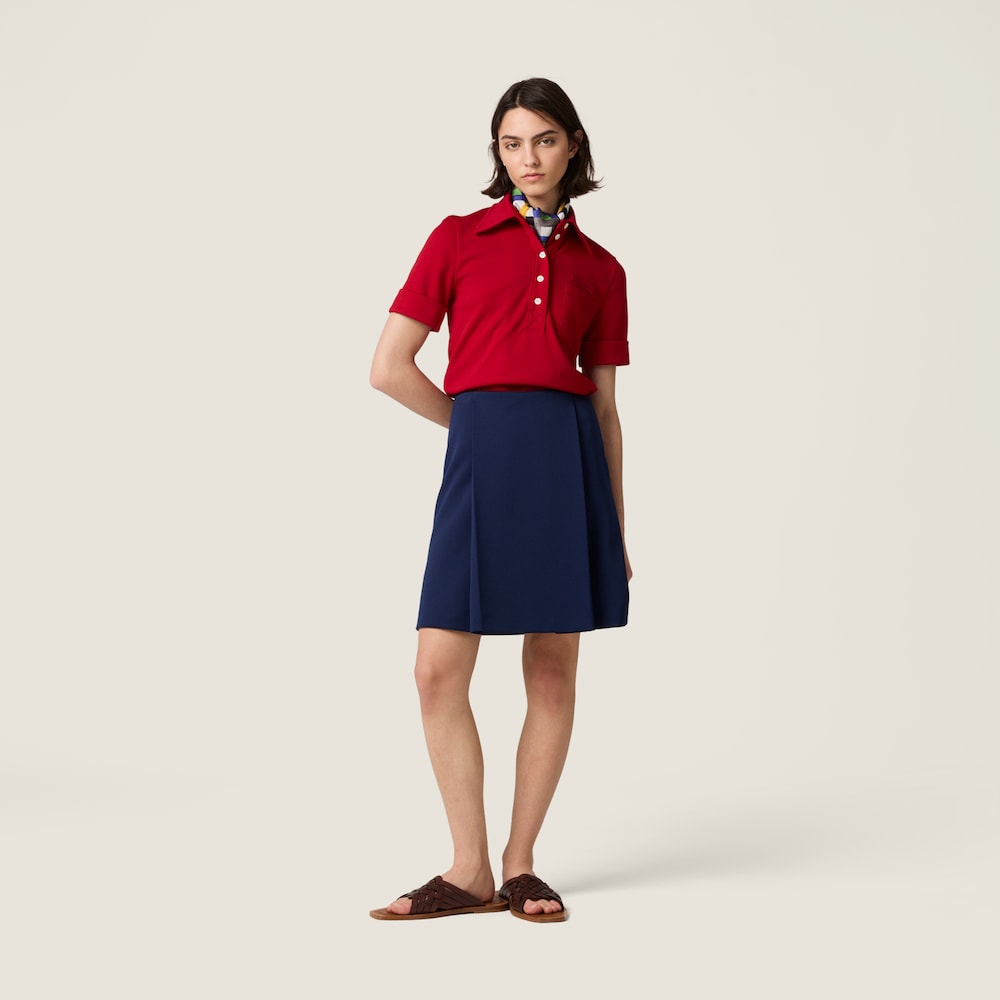 Miu Miu Technical jersey skirt Baltic Blue