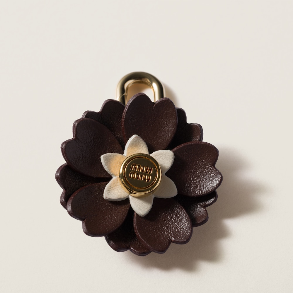 Miu Miu Leather micro trick - Briarwood/White