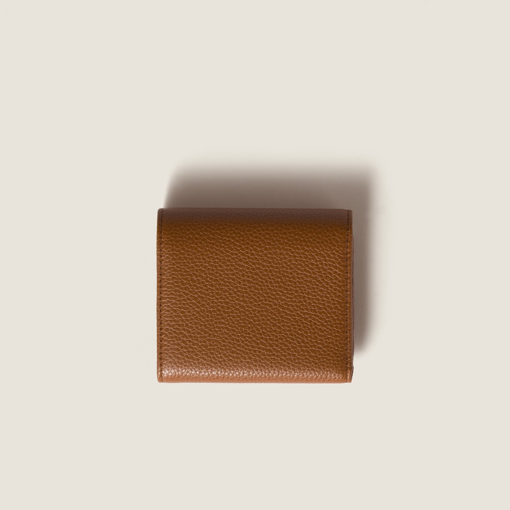 Miu Miu Small leather wallet Cognac