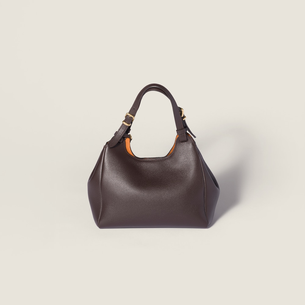 Miu Miu Leather handbag Dark Brown / Papaya