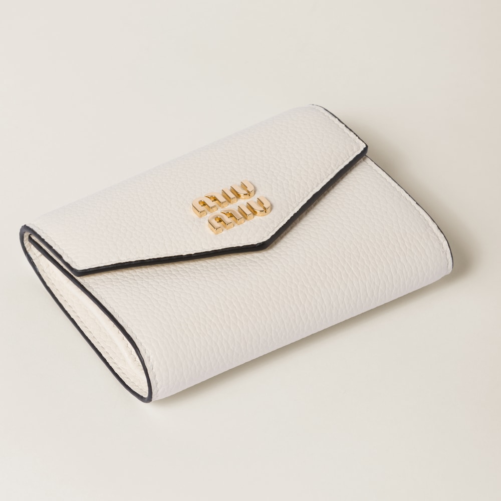 Miu Miu Small leather wallet White