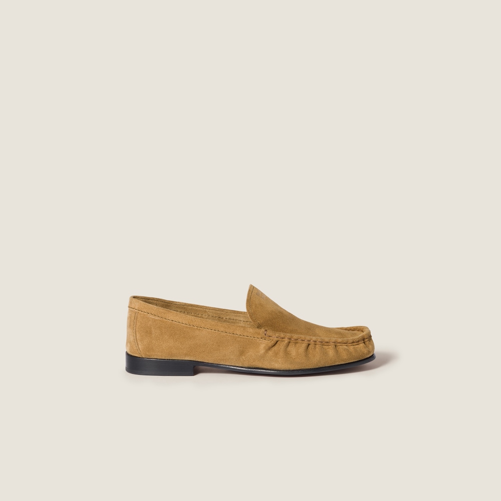 Miu Miu Suede loafers Olive Green