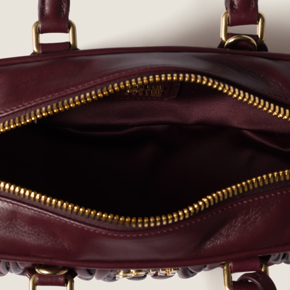 Miu Miu Arcadie matelassé nappa leather bag Burgundy