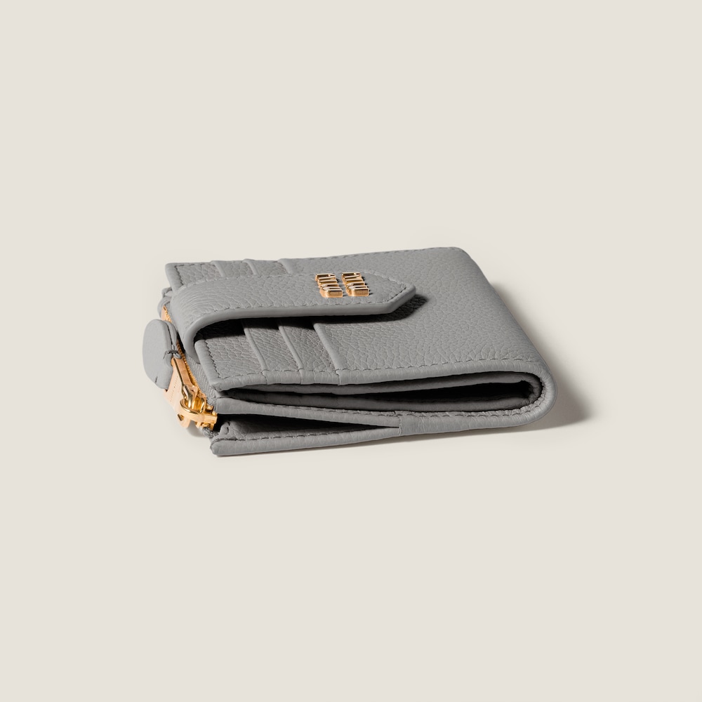 Miu Miu Small leather wallet Pearl Gray