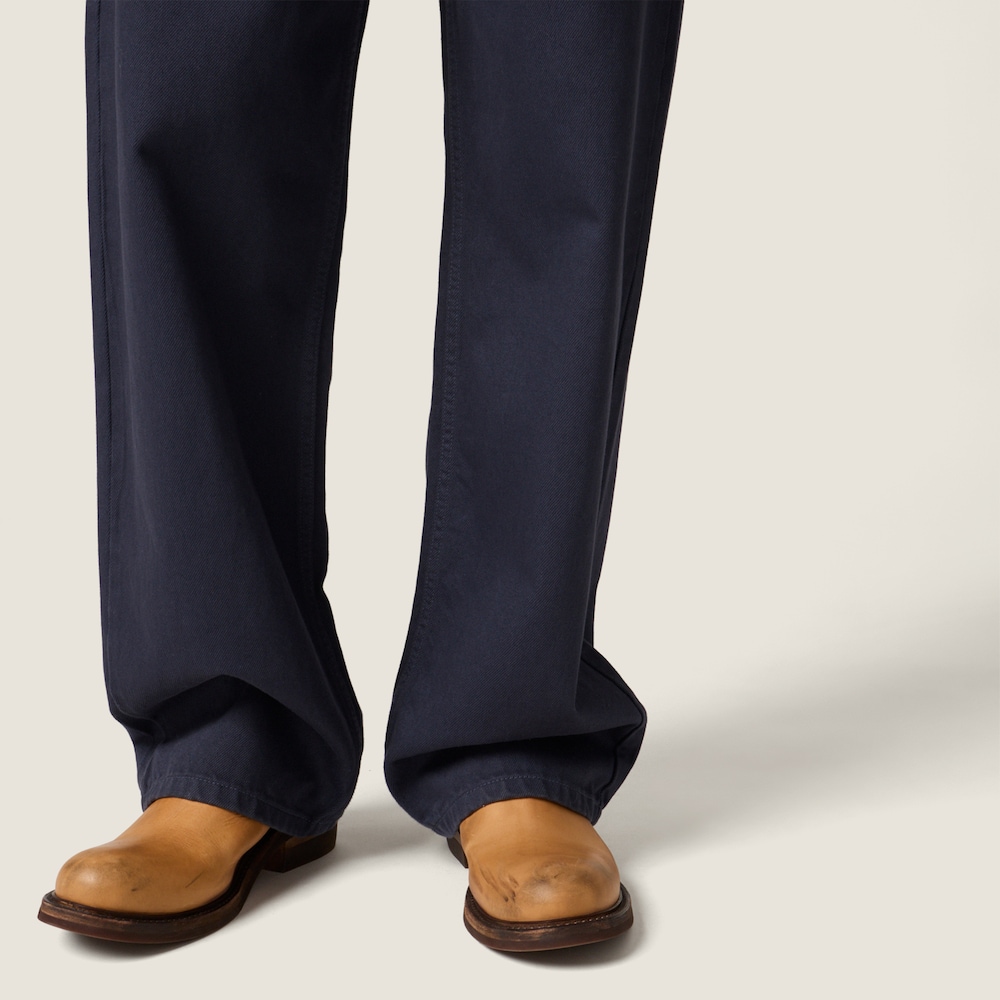 Miu Miu Garment-dyed gabardine pants Hematite