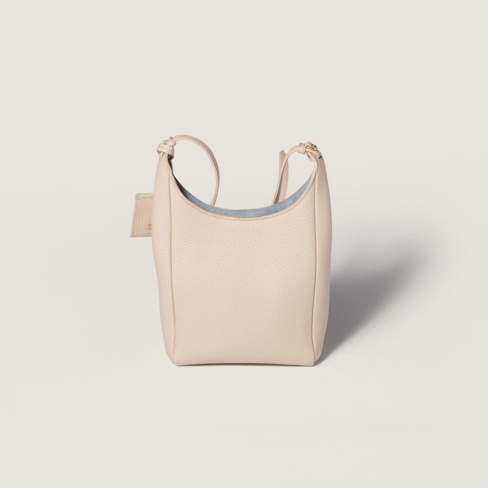 Miu Miu Leather bucket bag Travertine / Periwinkle