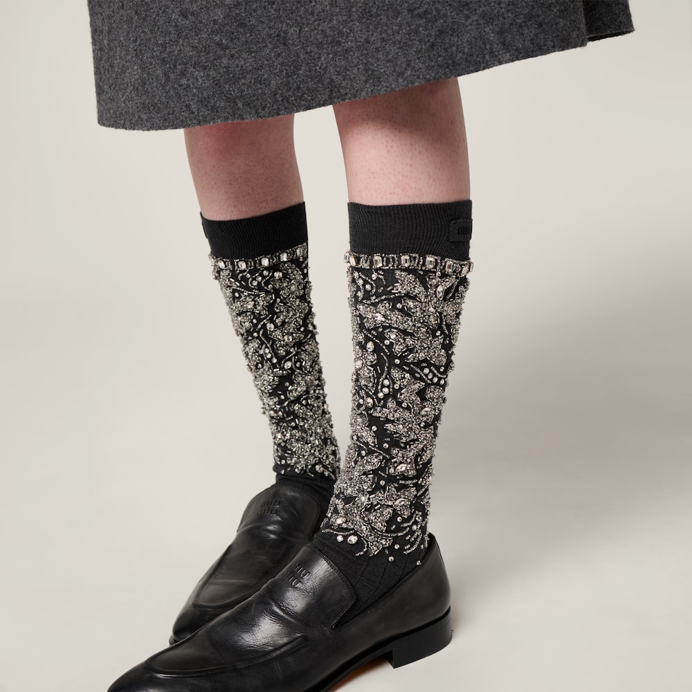 Miu Miu Silk socks Grey