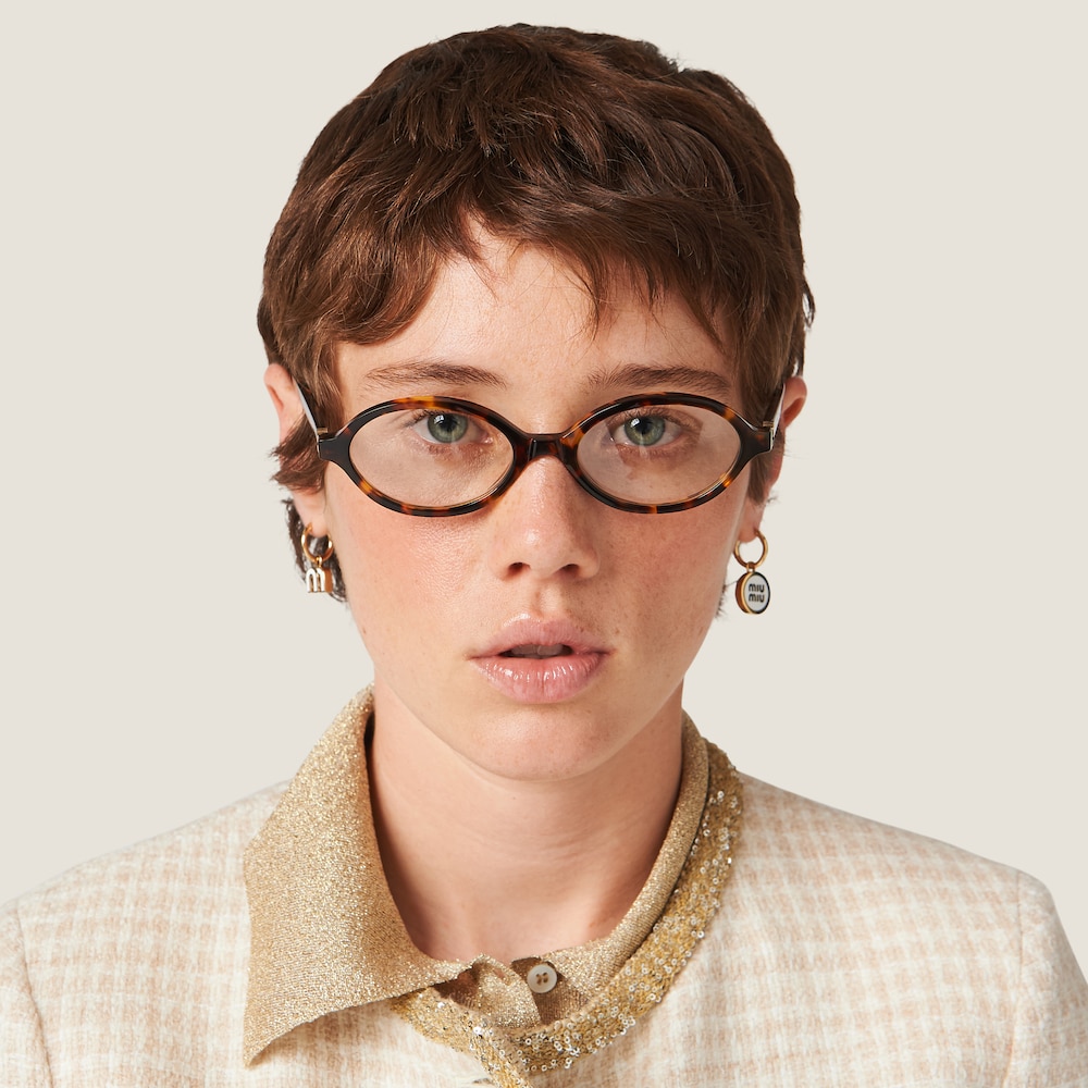 Miu Miu Set of enameled metal earrings White