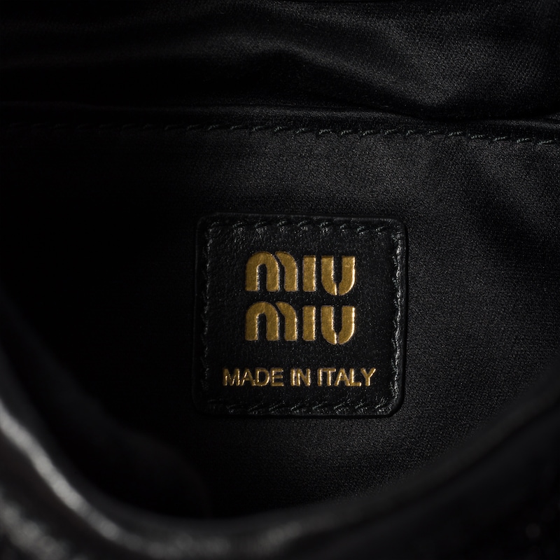 Miu Miu Ivy Lurex handbag Black