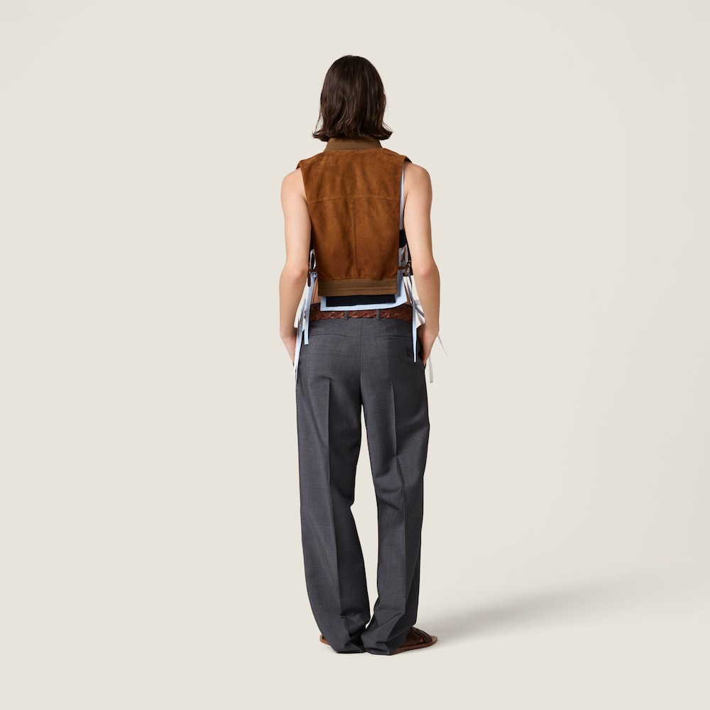 Miu Miu Kid mohair pants Anthracite Gray