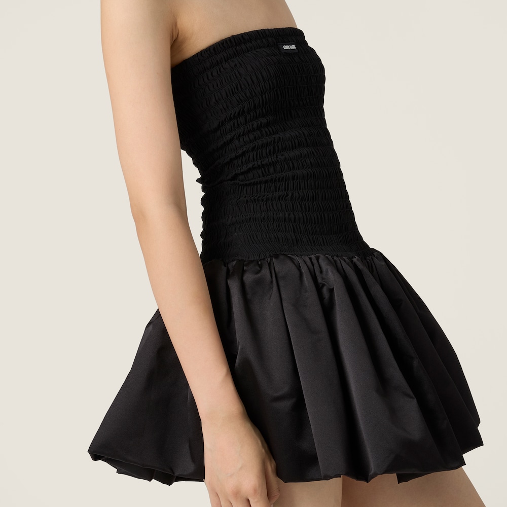 Miu Miu Georgette mini-dress Black