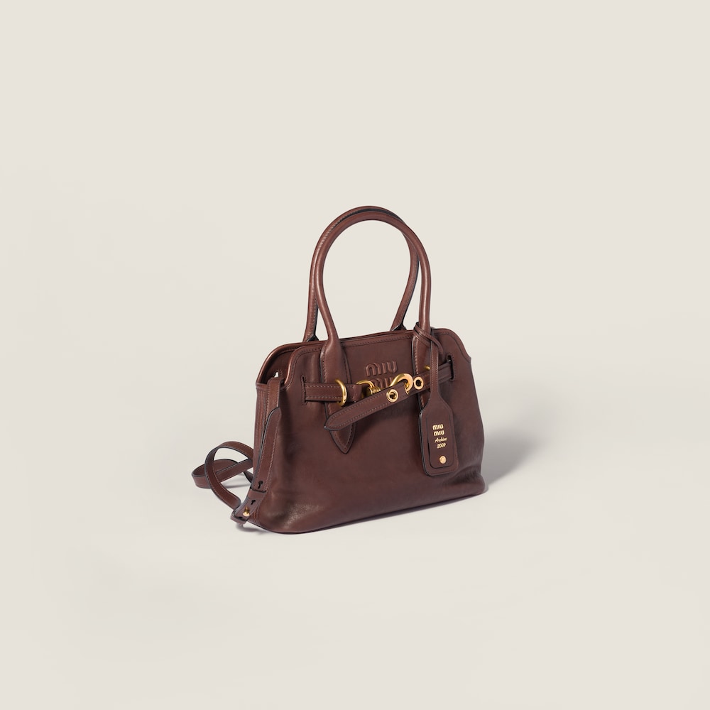 Miu Miu Aventure nappa leather bag Briarwood