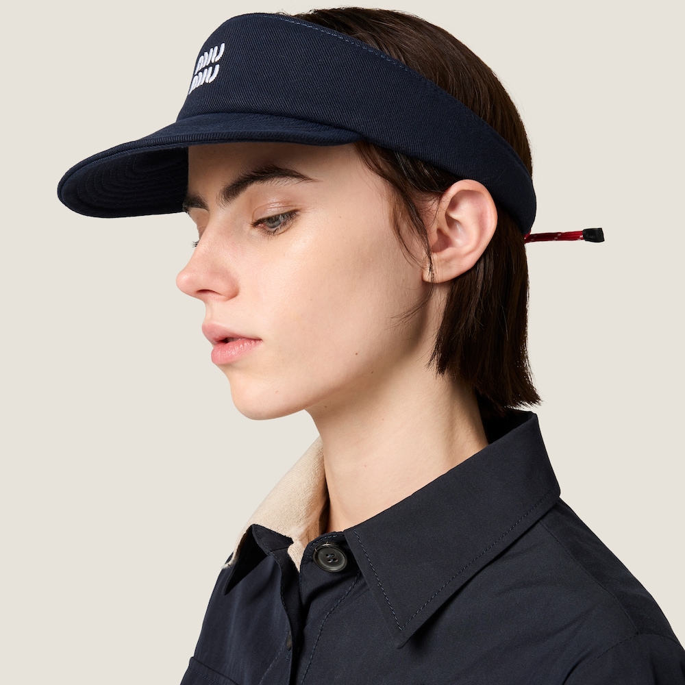 Miu Miu Denim visor - Blue/Red