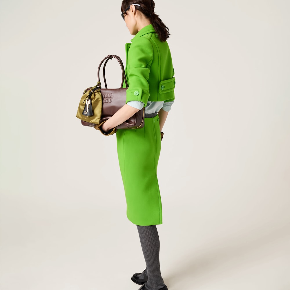 Miu Miu Beau leather bag Briarwood