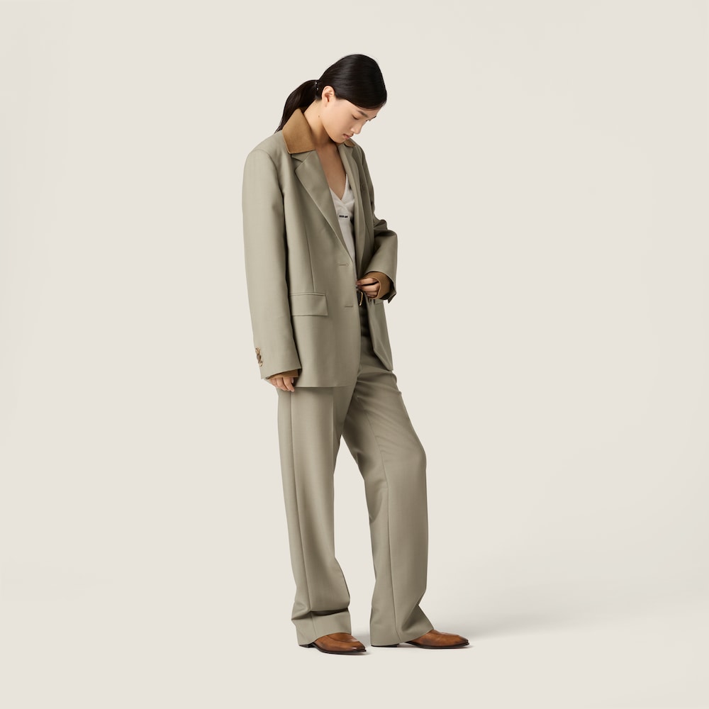 Miu Miu Kid mohair pants Beige