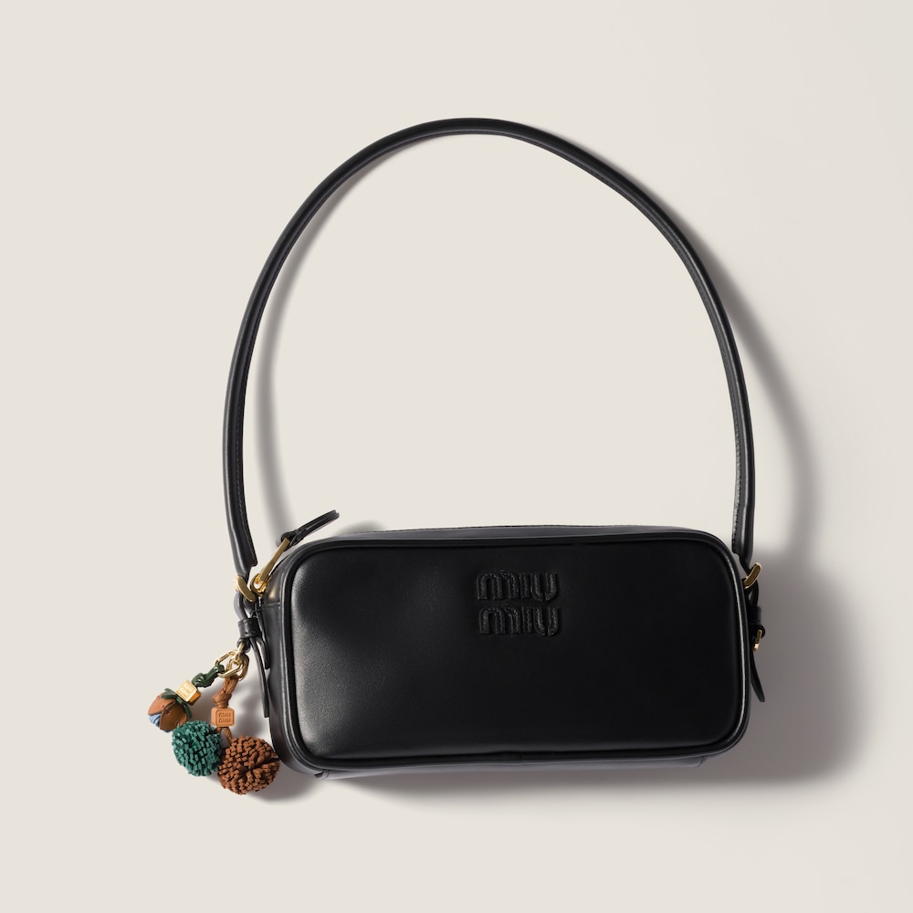 Miu Miu Leather micro trick - Cognac/Astral Blue