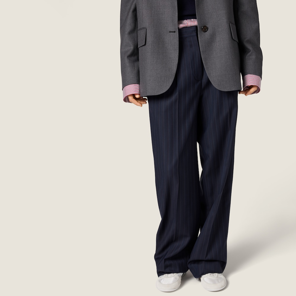 Miu Miu Pinstriped pants Navy