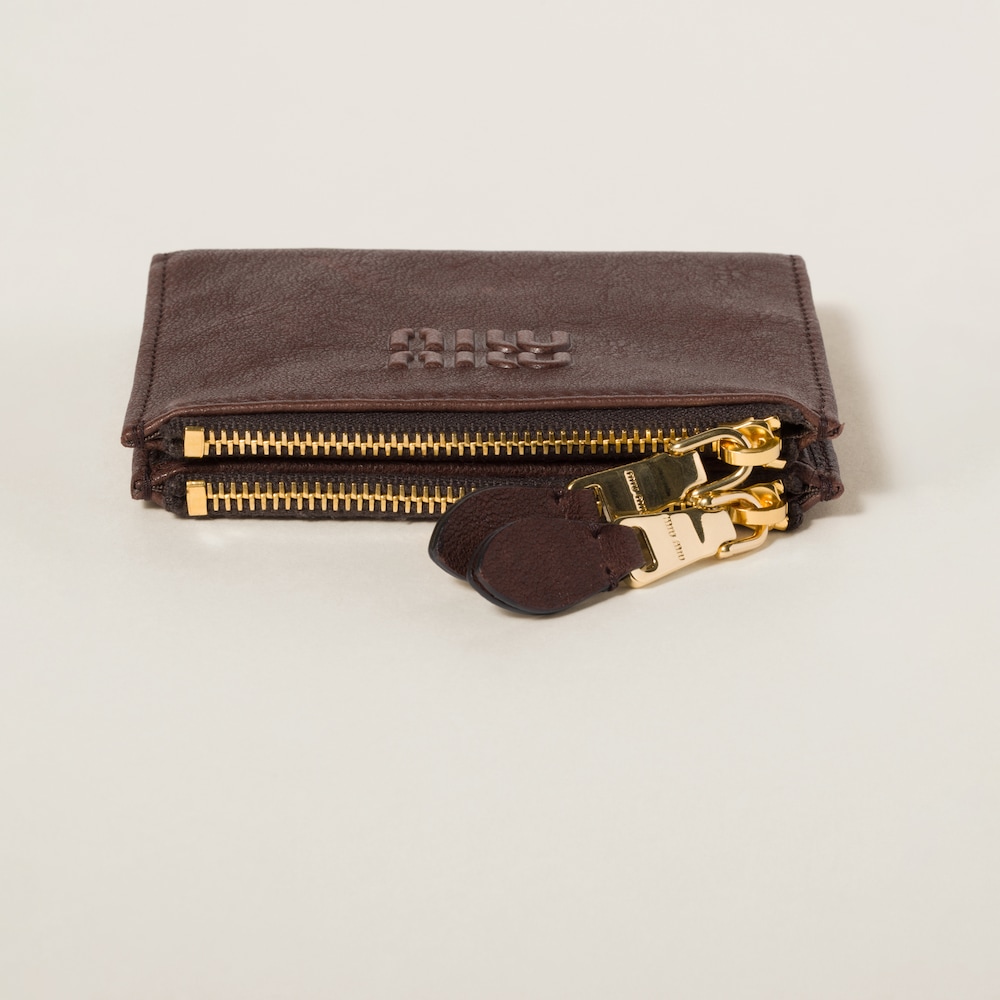 Miu Miu Small nappa leather wallet Briarwood