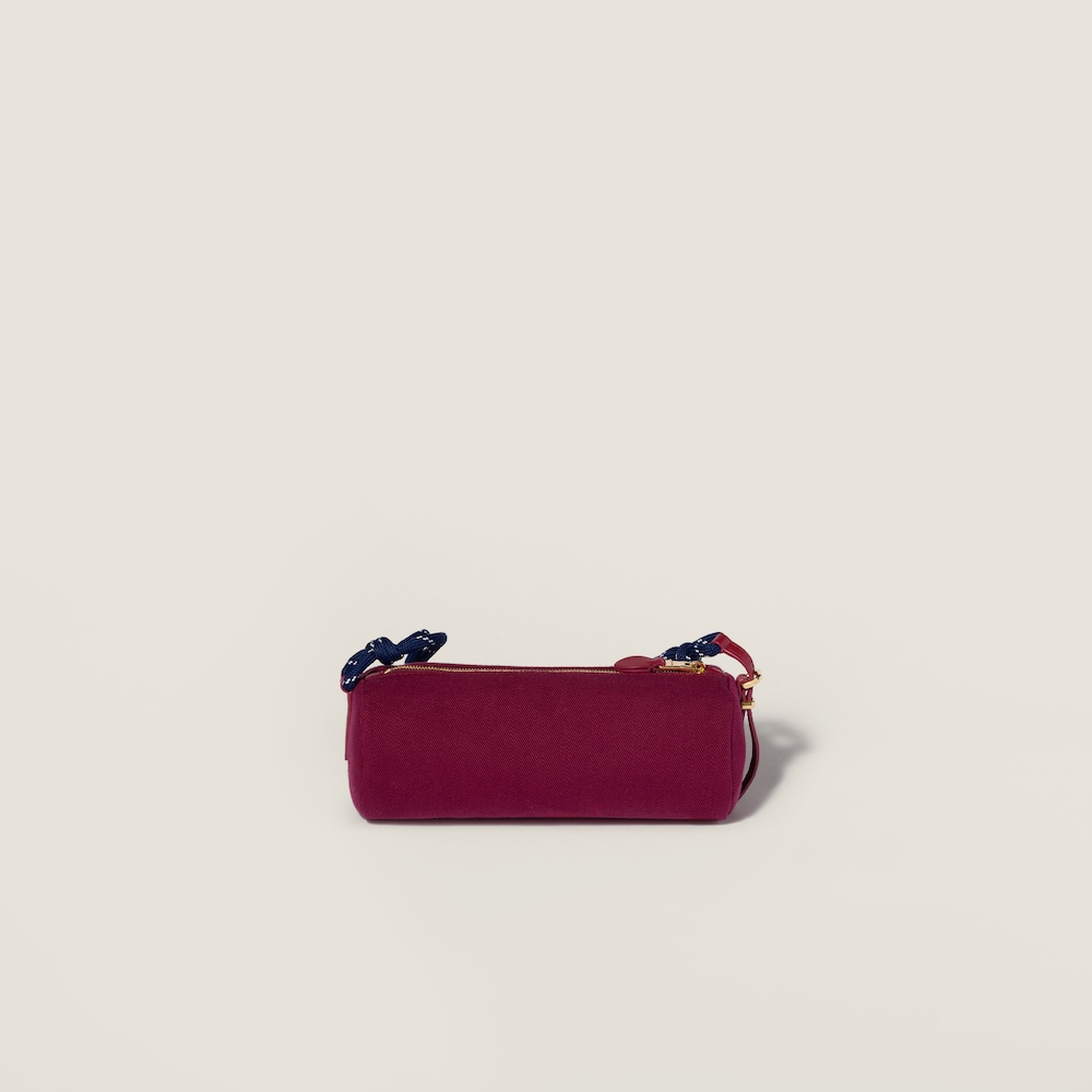 Miu Miu Gabardine pouch - Cherry/Baltic Blue