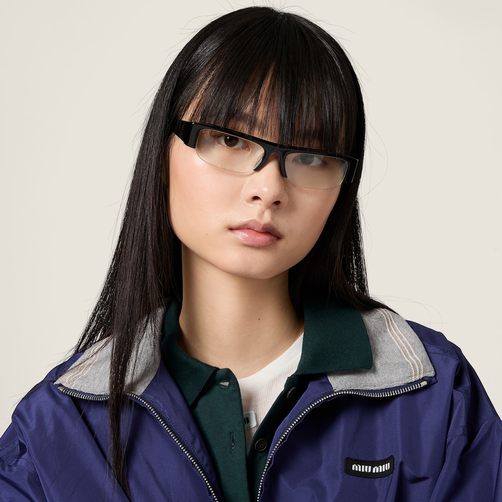 Miu Miu Technical poplin blouson jacket Royal Blue