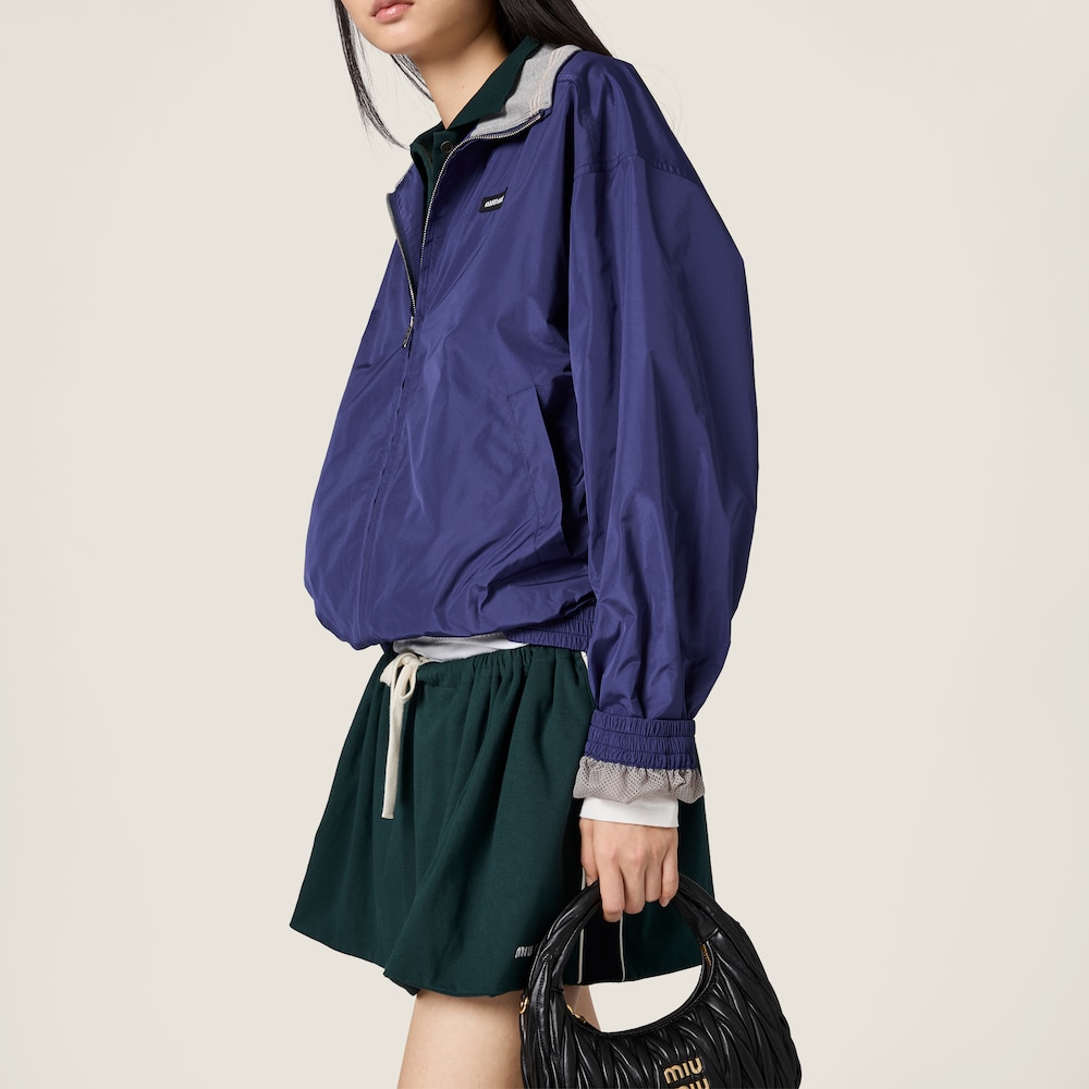 Miu Miu Technical poplin blouson jacket Royal Blue
