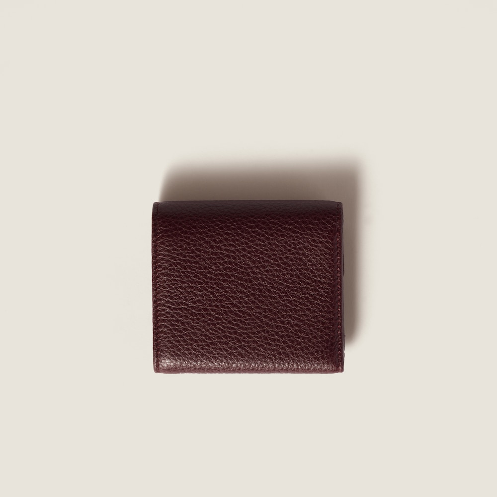 Miu Miu Small leather wallet Burgundy