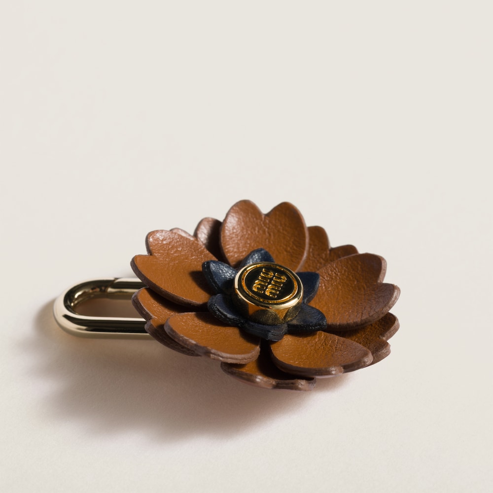 Miu Miu Leather micro trick - Cognac/Baltic Blue