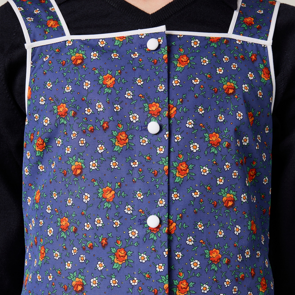 Miu Miu Poplin dress Navy Blue / Orange