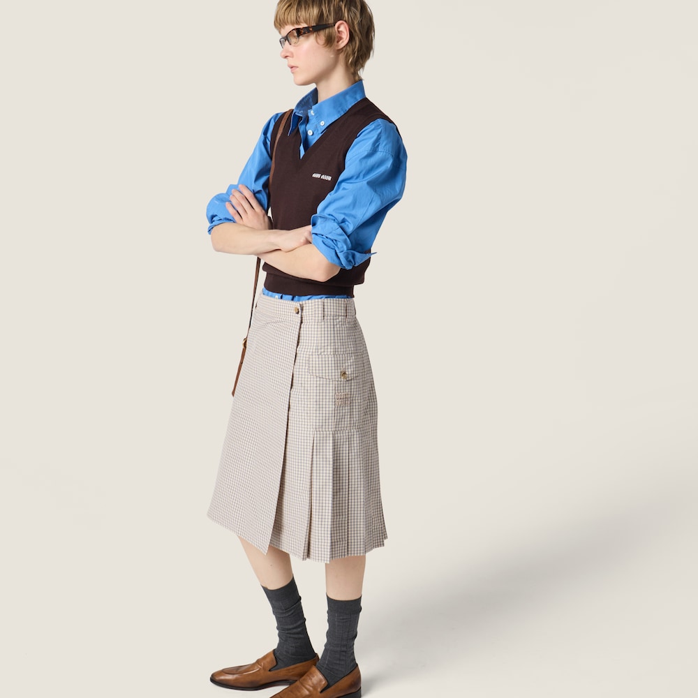 Miu Miu Wool sweater vest Cocoa Brown