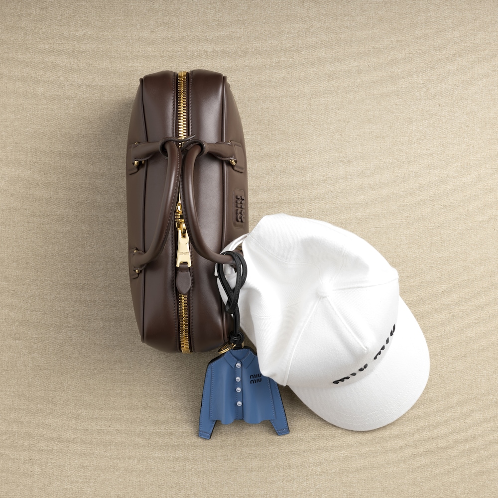 Miu Miu Leather keychain trick - Periwinkle Blue