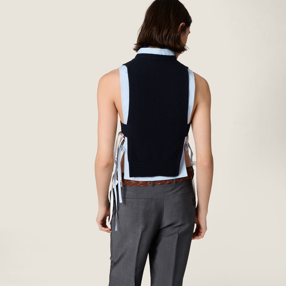 Miu Miu Cashmere cardigan vest Navy