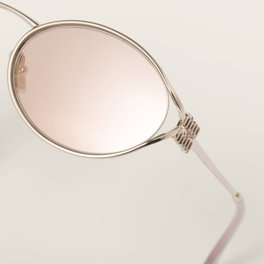 Miu Miu Logo sunglasses - Rose gold lenses