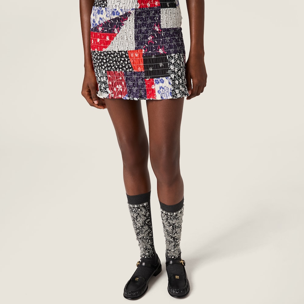 Miu Miu Leather loafers with strap Black