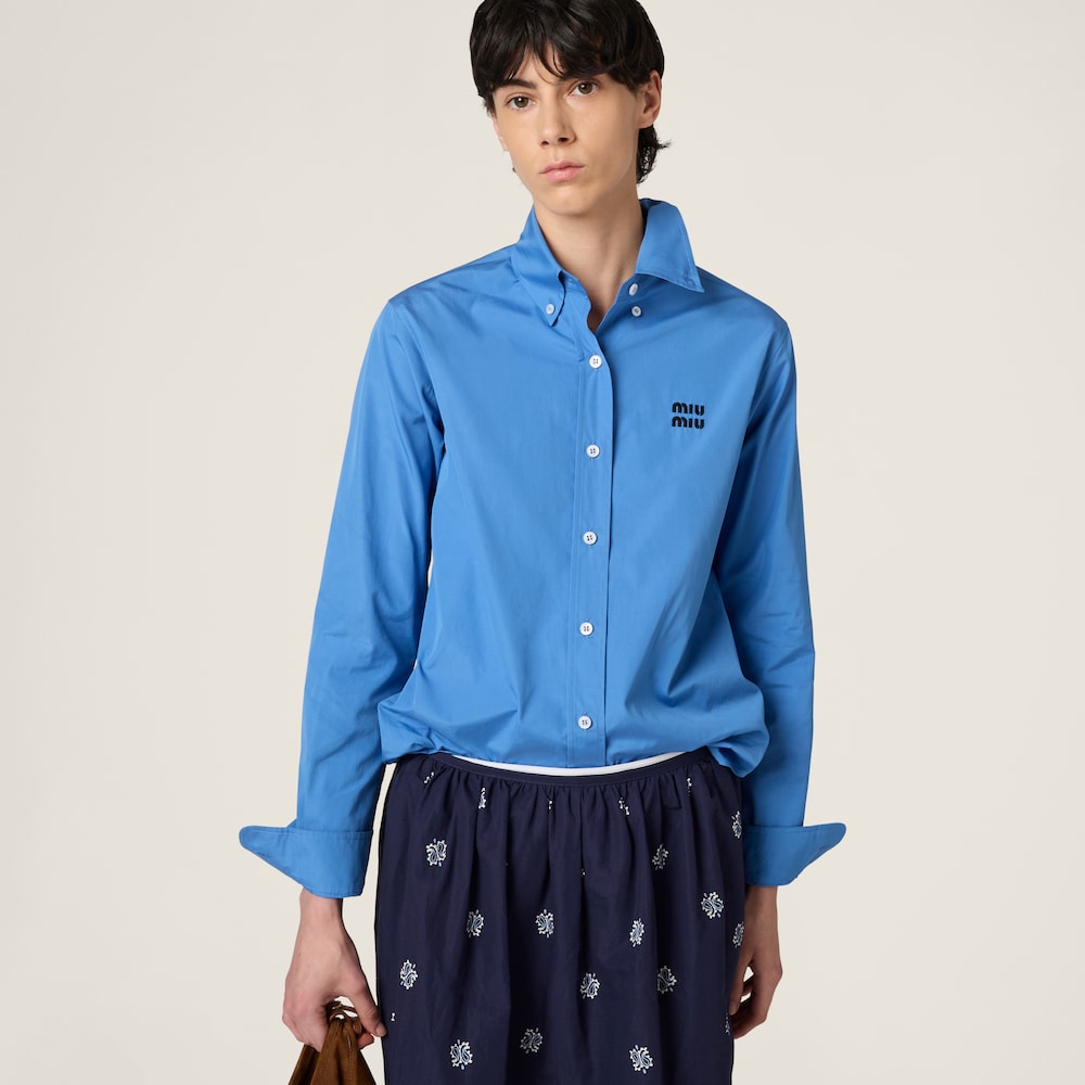 Miu Miu Poplin shirt Periwinkle Blue