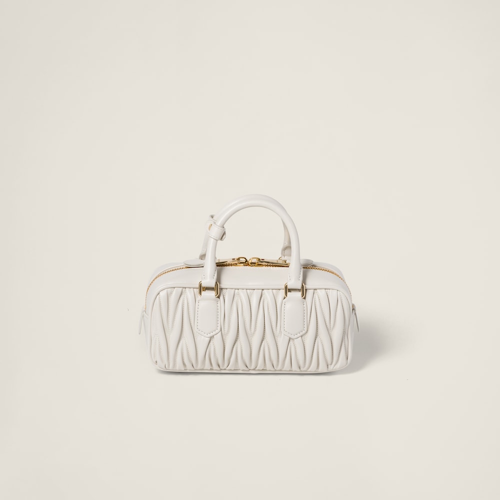 Miu Miu Arcadie matelassé nappa leather bag White