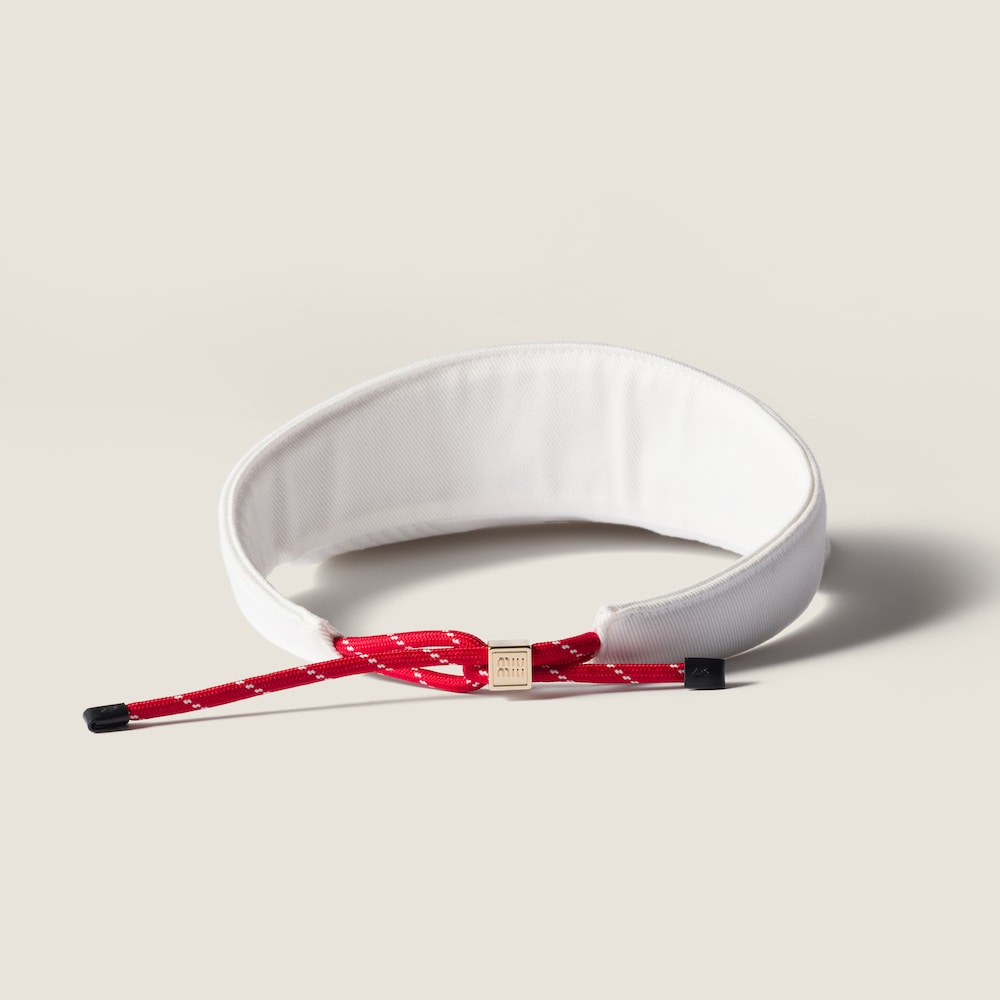 Miu Miu Denim visor - White/Red