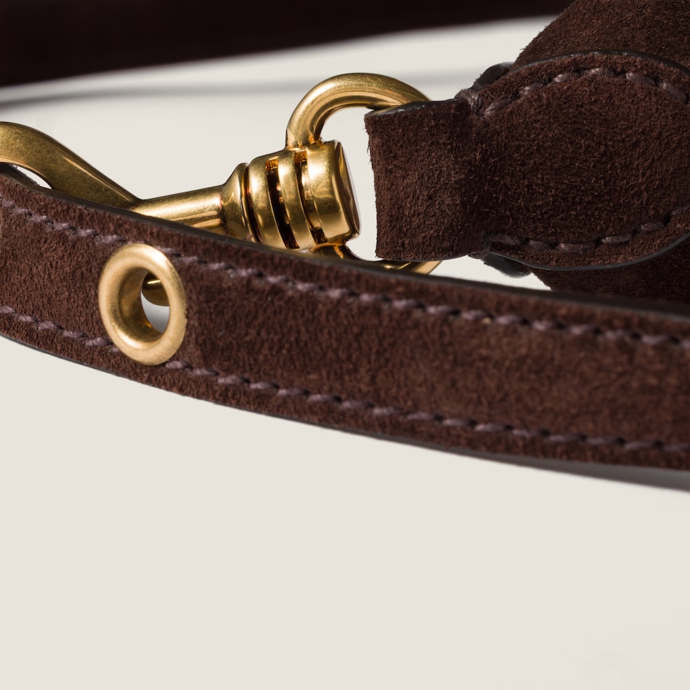 Miu Miu Suede pouch - Dark Brown