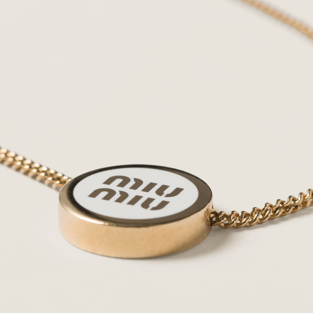 Miu Miu Metal necklace White