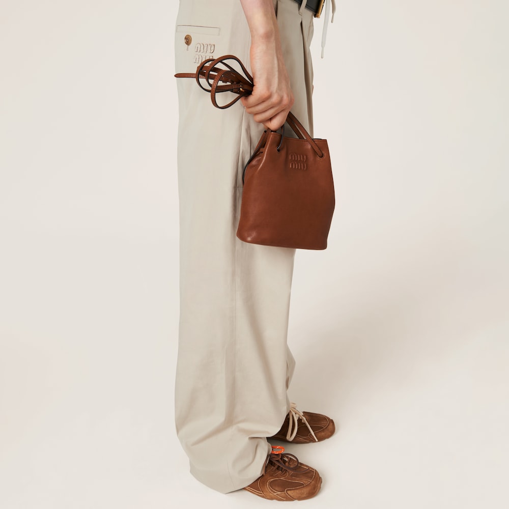 Miu Miu Nappa leather mini-bag - Oak