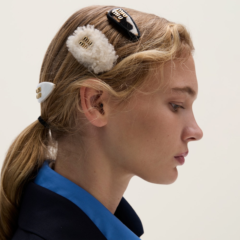 Miu Miu Hair clip set - White