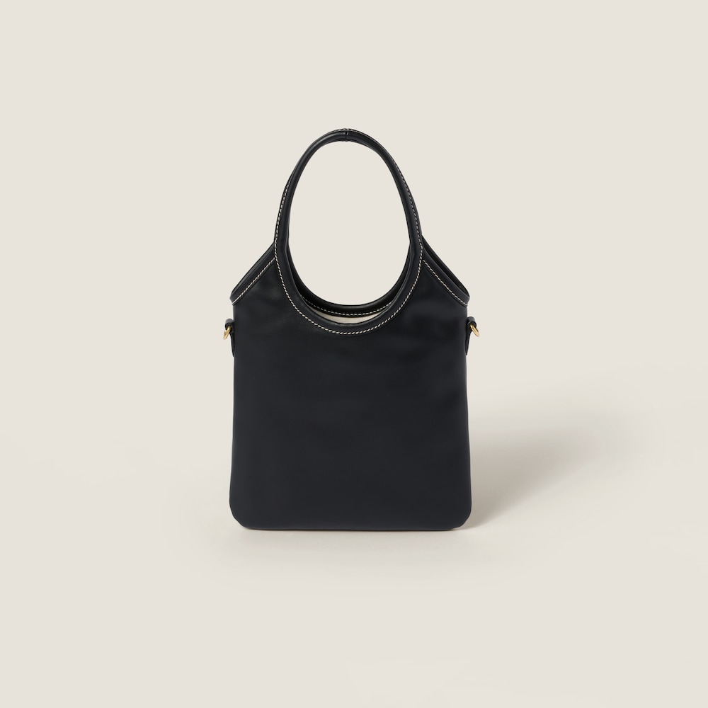Miu Miu Ivy leather handbag Black