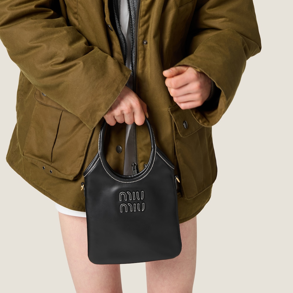 Miu Miu Ivy leather handbag Black