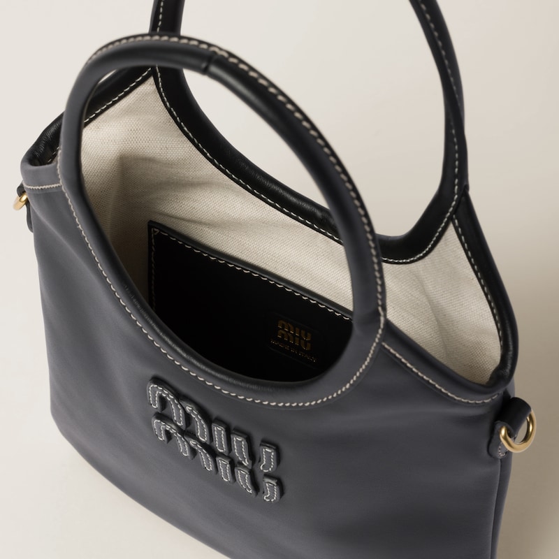 Miu Miu Ivy leather handbag Black