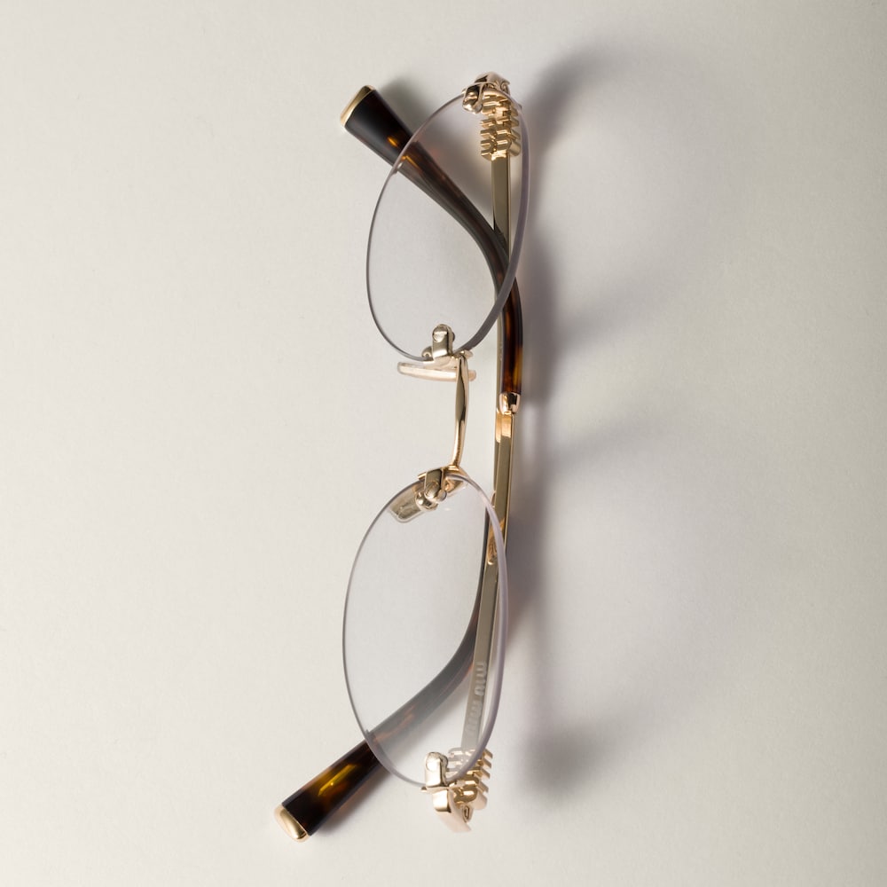 Miu Miu Logo sunglasses - Blue-ray Transparent Lenses